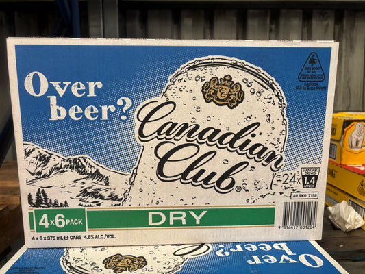 Canadian Club & Dry 4.8% Can 375ml 24pk